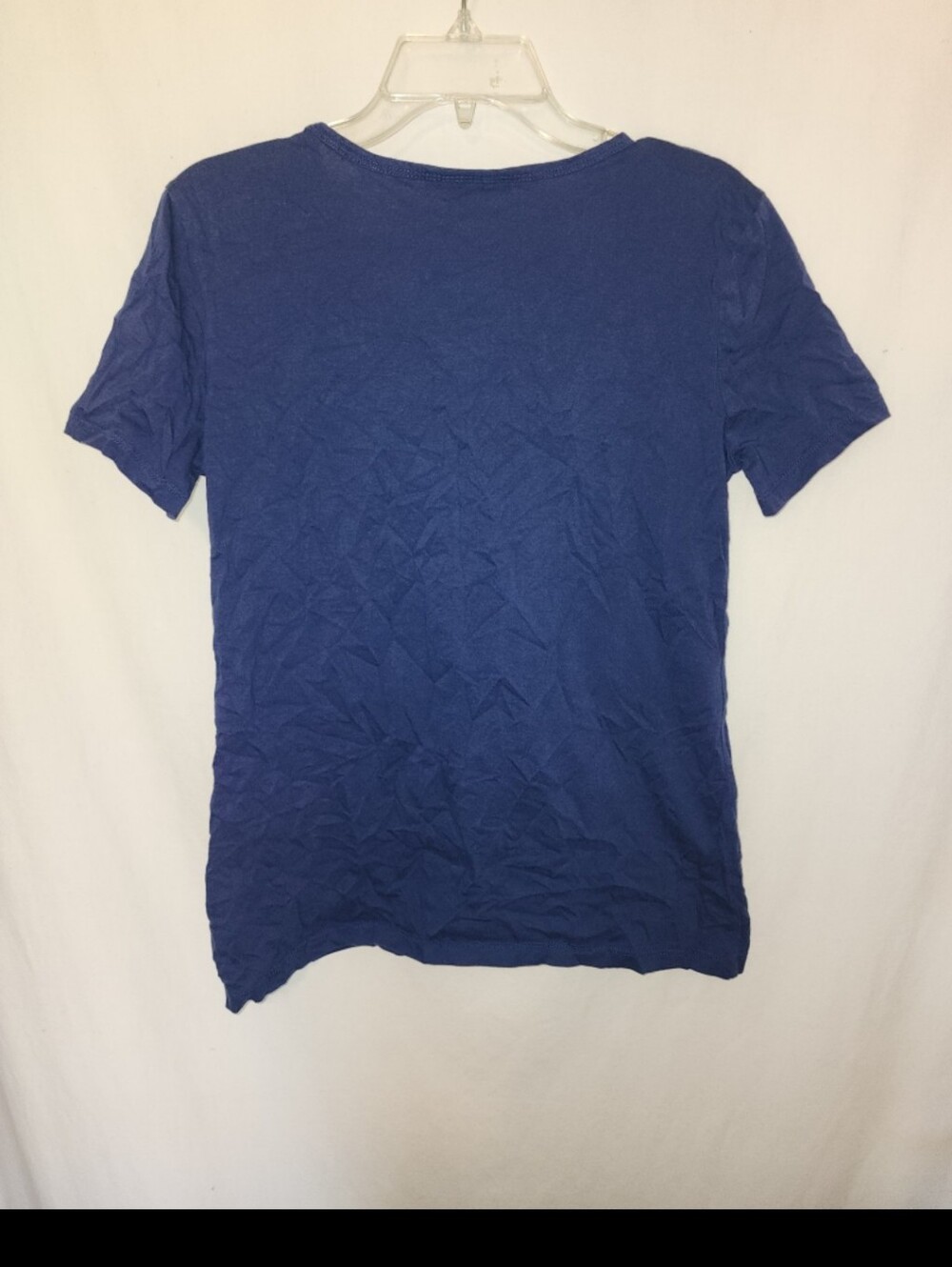 Jm collection womens size small navy blue bead detailed top